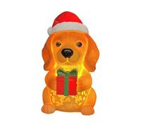 Veilleuse de Noël - Lampe en forme de chien étoile à LED 7x9x12,5 cm, statuette décorative à lueur chaude, éclairage de chevet à économie d'énergie | Lumière ambiante pour les vacances avec