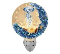 Veilleuse de plage - Veilleuse vintage en forme de coquillage de mer et étoile de mer | nautique de l'océan, lumières de nuit mignonnes vintage à brancher au mur, veilleuses