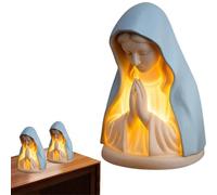 Veilleuse de prière de la Vierge Marie, lampe de table catholique pour la foi, la paix et le confort spirituel, lampe de statue religieuse, lampe de table dévotionnelle à DEL, pour salon et chambre à