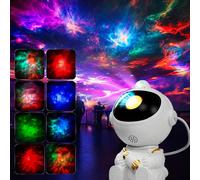 Veilleuse de projection de ciel étoilé, projecteur d'astronaute pouvant projeter des nébuleuses et des étoiles, réglable à 360°, convient pour la décoration de chambre, l'aménagement de pièce, le théâ