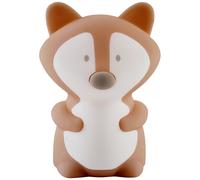 Nattou Veilleuse LED Renard en silicone, 2 Niveaux de Luminosité, 9,2 cm, Vegan, Silicone, Marron