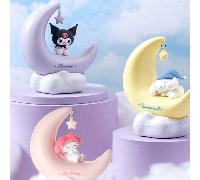 Veilleuse décorative LED Sanrio Moon Yato Sweet Dream : 3 styles uniques (Kuromi, My Melody, Cinnamoroll), design lune et étoiles, luminosité réglable, éclairage doux et chaud, parfait pour les chambr