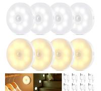 Veilleuse Detecteur De Mouvement, Lumiere Detecteur De Mouvement Interieur, Veilleuse Rechargeable USB, Lampe Led Sans Fil, Auto/On/Off, Pour Escalier, Cuisine, Chambre D'enfant, Couloir, Armoire