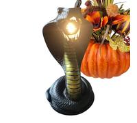 Veilleuse d'Halloween en forme de serpent | Figurine de serpent effrayante pour Halloween, éclairage exquis, décoration élégante pour chambre de chevet, dortoir, bureau, maison