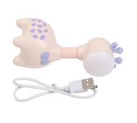 Veilleuse douce en forme de girafe, protection des yeux avec col flexible pour lire et travailler confortablement (rose)