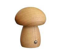 Veilleuse en bois en forme de champignon, lampe de bureau en forme de champignon, rechargeable par USB, veilleuse réglable pour chambre à coucher, décoration d'intérieur (hêtre clair, taille S)