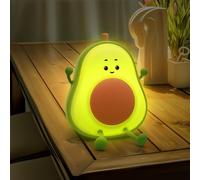 Veilleuse en forme d'avocat, veilleuse en forme de poire pour enfants, lumière d'allaitement en silicone avec changement de couleur, intensité variable pour chambre d'enfant, comme lampe de sommeil ou