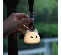 Veilleuse en forme de chauve-souris rechargeable sans fil portable avec 3 niveaux de luminosité pour garçons et filles, décoration d'intérieur pour chambre à coucher, salon