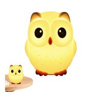 Veilleuse en forme de chouette - 11,5 x 11 x 14 cm - Lampe de nuit en silicone pour chambre à coucher, salon