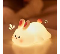 Veilleuse en forme de lapin avec grand visage - Rechargeable par USB
