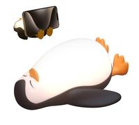 Veilleuse en forme de pingouin mignon en silicone avec minuterie de 30 minutes, fournit une lueur douce à intensité variable pour chambre d'enfant et chambre à coucher, veilleuse tactile pour