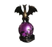 Veilleuse en forme d'œuf de dragon gothique en résine décorative | Lampe de table USB fantaisie en forme d'animal pour maison, salon, chambre à coucher, bibliothèque, armoire, table basse
