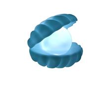 Veilleuse en perles de coquillage - Lampe de chevet pour chambre à coucher - Lumière de nuit - Brumisateur de sirène - Lampe de nuit pour cadeau de Noël - Modoao (bleu)