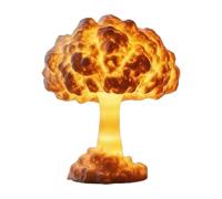 Veilleuse en résine en forme de champignon artistique - Modèle nucléaire explosé - Éclairage d'ambiance LED pour la maison, le bureau, la chambre à coucher - Décoration de bureau à LED compacte