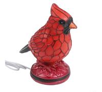 Veilleuse en résine rouge | Lampe décorative en forme d'oiseau pour salon et chambre | Décoration d'intérieur apaisante avec signification spirituelle | Réconfortant pour la nature