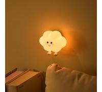 Veilleuse en silicone en forme d'étoile et de lune pour chambre de bébé, 3 niveaux de luminosité, rechargeable avec USB-C, ABS sûr et matériau en silicone (nuage)