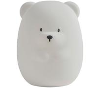 Nattou Veilleuse Ours LED en silicone, 7 couleurs, sans BPA, 16 cm, Végétalien, Silicone, blanc