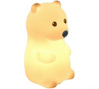 Veilleuse en silicone souple avec contrôle du robinet, lampe LED à 7 couleurs changeantes, lumière chaude 3000 K, batterie rechargeable 1200 mAh pour chambre d'enfant (A)