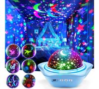 Veilleuse Enfant, 6 Films Veilleuse Bébé, 15 Couleurs 90 Lumières Projecteur Ciel Etoile, Veilleuse Enfant Rechargeable, 360° Rotation Lampe De Projection Ciel Etoilé Lampe De Chevet Enfant