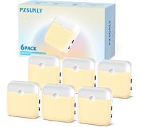 Veilleuse Enfant,6 Pièces Veilleuse Detecteur De Mouvement 3000k Lumière Chaude,3 Modi (Auto/Aus/Ein),Lampe Led Rechargeable Pour Escaliers,Couloir,Chambre D'enfants,Cuisine