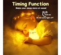 Veilleuse Enfant,7 Couleurs Veilleuse Renard,Veilleuses Bébé Lampe De Chevet Minuterie 30 Minutes,Kawaii Décoration De Chambre D'enfant¿Cadeaux Et Surprises Pour Garçons Et Filles