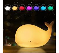 Veilleuse Enfant ""Baleine"" en Silicone LED Interrupteur Tactile Portable Blanc Chaud Décoration Chambre Bebe/Salon Cadeau YYV