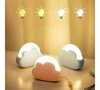 Veilleuse Enfant LED Rechargeable Portable, Petite Lampe Chambre Allaitement Bébé, Bebe Veilleuse de USB Chevet, Veilleuse Intensité Réglable, Cadeau Enfant Voyage Garçon Fille (Blanc)