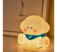 Veilleuse Enfant - Loulou le Chien | Lampe LED Rechargeable en Silicone | Douce, Sécurisée & Nomade | Lumière Multicolore & Mode Veilleuse | Idée Cadeau Bébé & Enfant