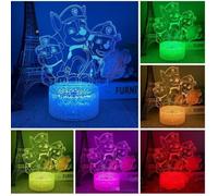 Veilleuse enfant Pat Patrouille Chase , Marcus et Rubben 16 couleur avec telecommande