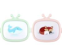 Veilleuse Enfant Prise Électrique, Lot De 2 Lampe De Chevet Bébé Avec Capteur Crépusculaire, Led Lumière De Nuit Nomade Motif Baleine Renard, Éclairage Allaitement Mural Pour Chambre Nouveau-Né Fille
