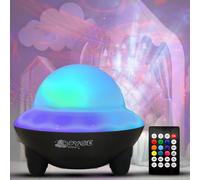 Veilleuse Enfant Projecteur Ciel Etoile¿5 Thèmes. Tout En 1, Enceinte Bluetooth, Lampe Ambiance Multi Couleur Rechargeable, Led Gaming, Lampe De Chevet Musicale, 50+ Bruit Blanc Et Berceuses(Noir)