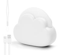 Veilleuse Enfant Rechargeable, Plastique Led Veilleuse Bébé Nomade Nuage, 4 Modes Lampe De Nuit Portable, Lampe De Chevet Pour Chambre Enfant, Cadeau Naissance Pour Fille Garçon (Blanc)