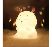 Veilleuse Enfant Rechargeable Veilleuse Bébé Lampe, 7 Couleurs LED Veilleuse Filles, Silicone Lampe de Chevet Tactile pour Enfants