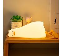 Veilleuse Enfant, Usb Rechargeable Veilleuse Bébé Lampe Kawaii Canard À Plat Luminosité Et Réglables Silicone Lampe De Chevet Tactile Pour Chambres D'enfant,Et Salon, Noël