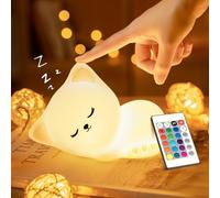 Veilleuse Enfant Veilleuse Bébé,16 Couleurs+Télécommande Rechargeable+sans Fil, Bebe Deco Chambre Enfant Rechargeable Déco Chambre