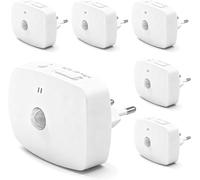 Veilleuse Enfant, Veilleuse Prise Électrique Avec Réglage Continu De L'intensité Lumineuse, 3 Températures De Couleur, Conception Du Rétroéclairage, Aux Chambres, Cuisines, Couloirs, 6 Pièces