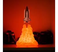 Veilleuse Fusée, Impression 3d, Lampe Navette Spatiale, Veilleuse Avec Usb Rechargeable Pour La Maison, Le Bureau, Cadeaux D'anniversaire Pour Enfants (Taille : 155 × 155 × 175 Mm) Se