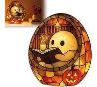 Veilleuse Halloween Ghost, FantôMes Lampe De Lecture Enfant pour Lire Au Lit, Halloween Decoration Lampe Chevet for Bedroom Study Room, for Readers, Book Lover (A)