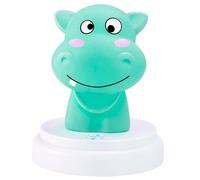 Veilleuse Hippopotame LED SILLY HIPPO Design Ludique Vert d'eau