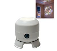 Veilleuse holographique 5D avec projection d'étoiles rotatives dynamiques | Lumière avec base à 360°, projection de ciel étoilé et vagues de l'océan pour chambre à coucher, salon