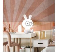 AC-Déco Veilleuse LED Lapin – USB rechargeable, Bouton tactile, Blanc-Gris