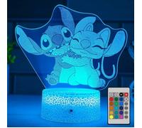 Veilleuse, lampe avec télécommande et Smart Touch 16 couleurs changeantes, lampe de table anime à intensité variable, comme cadeau