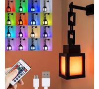 Veilleuse Lanterne PixeliséE, Veilleuse Murale Led 16 Couleurs,LumièRes Pixelles ColoréEs,Avec TéLéCommande Rechargeable, Pour Chambre à Coucher, Salle De Jeux, DéCoration De Chambre D'Enfants