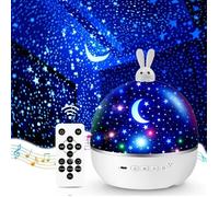 Veilleuse - Lapin - Bluetooth - Rechargeable USB - Projecteur Ciel Étoilé