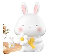Veilleuse lapin - Lampe de nuit à intensité variable, rechargeable, décoration de chambre d'enfant pour filles, garçons et adolescents, lumières LED douces pour l'heure du coucher, confort du sommeil