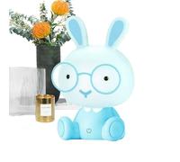 Veilleuse Lapin - Mignon Lapin avec lunettes, lampe de nuit pour chambre à coucher | lampe de bureau décorative pour dortoirs, éclairage doux sur la table de chevet, parfait pour les cames