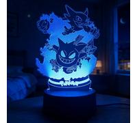 Veilleuse LED 3D Anime Pokémon 7 Couleurs Gengar Charizard Super Dream, Lampe de Bureau USB à Changement de Couleur, Cadeau pour Enfants 7 colors no remote