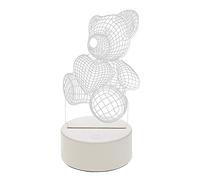 Veilleuse LED 3D pour animal de compagnie, lampe de table romantique et acrylique en forme de ballon, cadeau de nuit et cadeau pour la Saint-Valentin, petite amie et femme