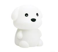 Veilleuse LED à commande vocale, robot AI à commande vocale, dialogue multilingue et conversion de texte, connexion Wi-Fi pour chambre à coucher (chien)