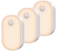 Veilleuse Led Automatique, [Lot De 3] Lampe Détecteur De Mouvement, Lumière Alimenté Via Batterie Pour Chambre D'enfant Couloir Cuisine Escalier [4000k] [3 Modes Auto/On/Off] [Aimanté Adhési[X325]